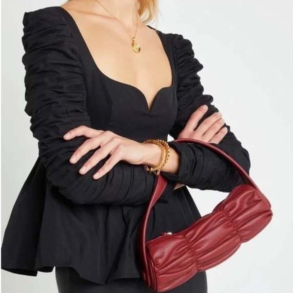 Kourt‎ Black Alice Sweetheart Peplum Top